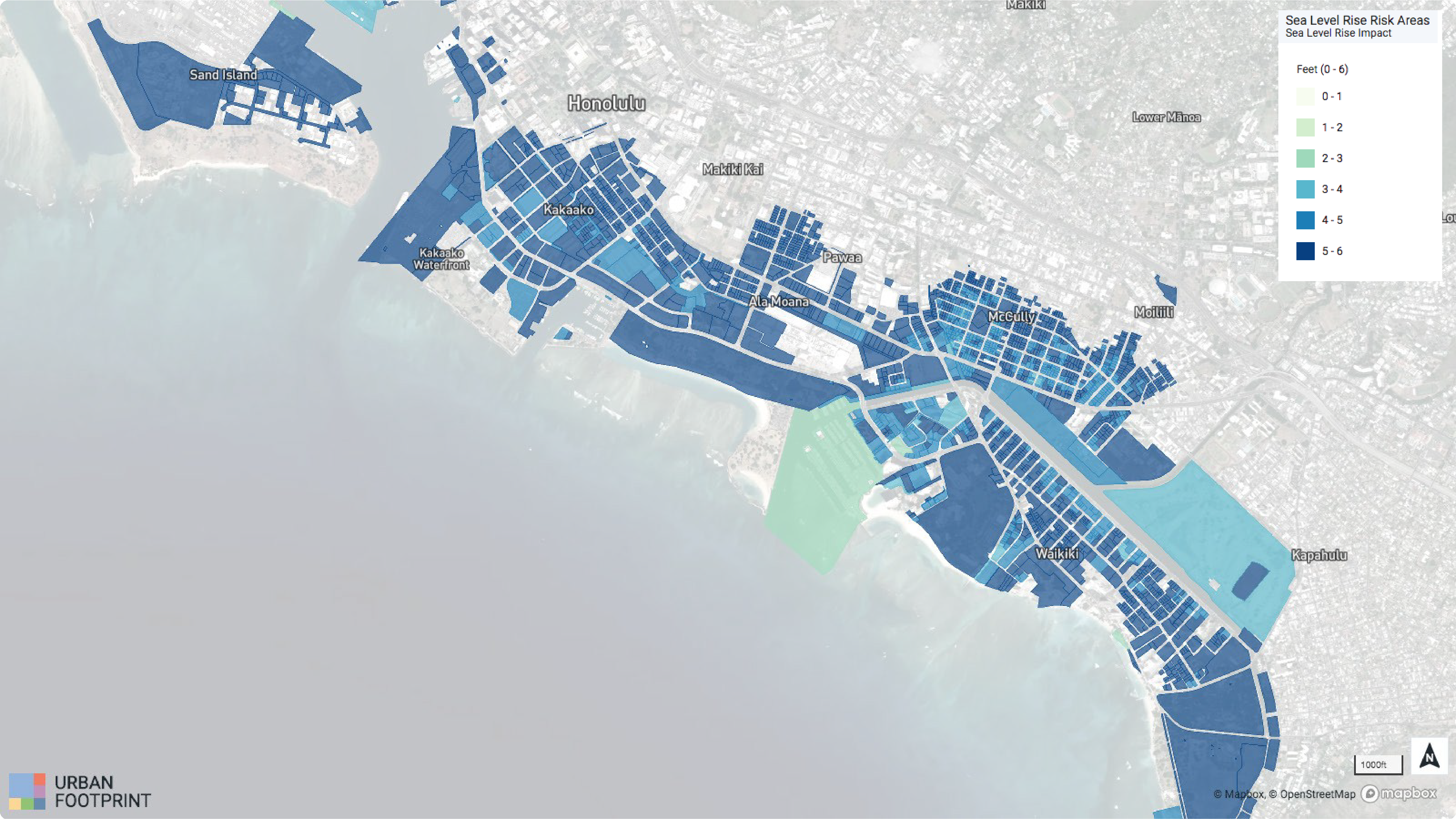 Sea Level Rise in Honolulu, HI