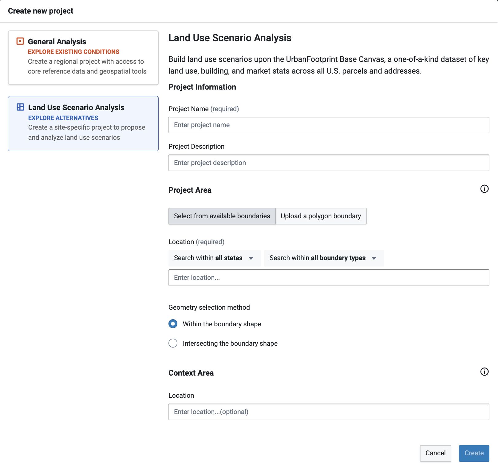 Create Project in Analyst