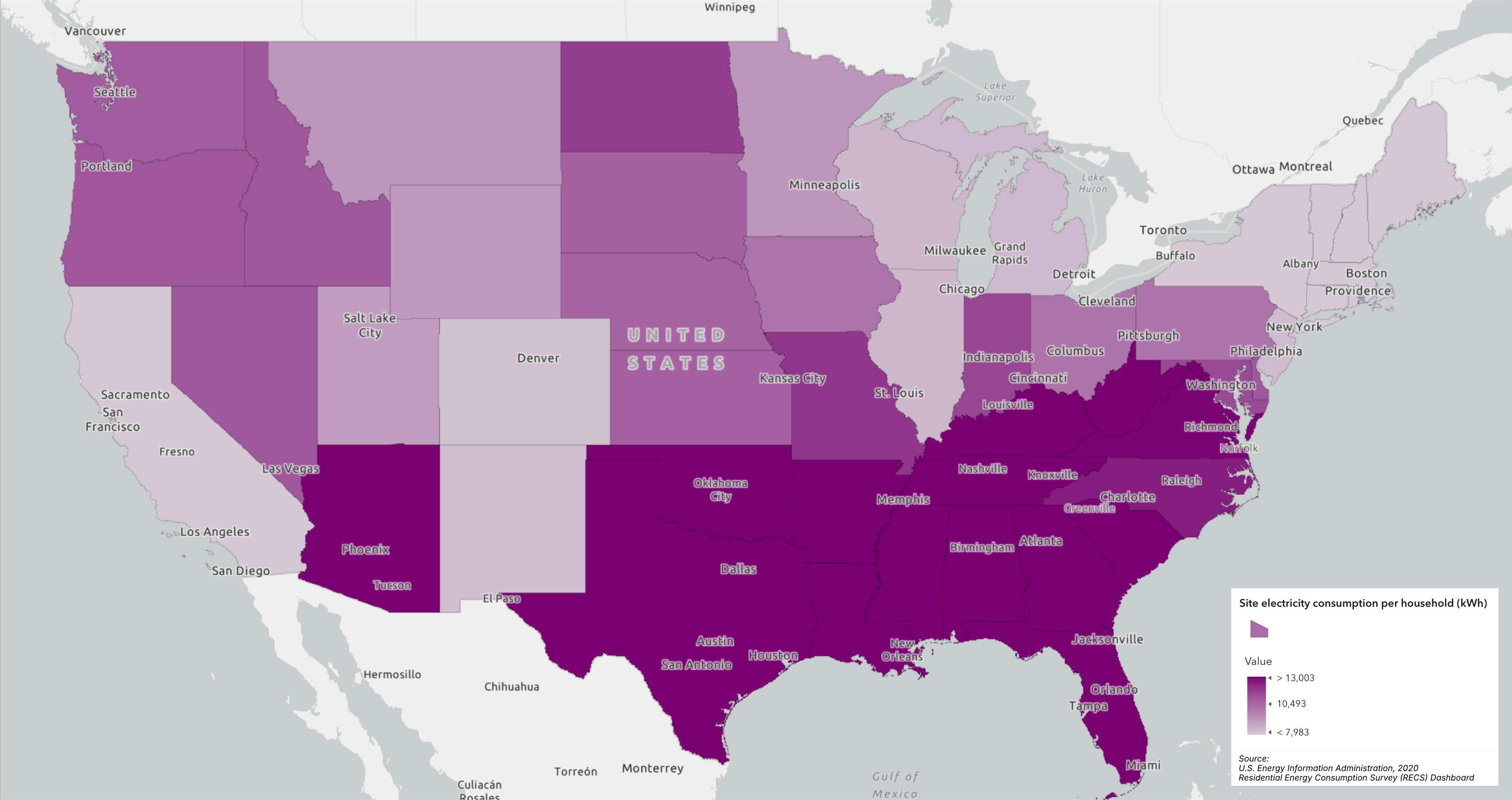 View of EIA Residential Energy Consumption Survey (RECS) Data by State